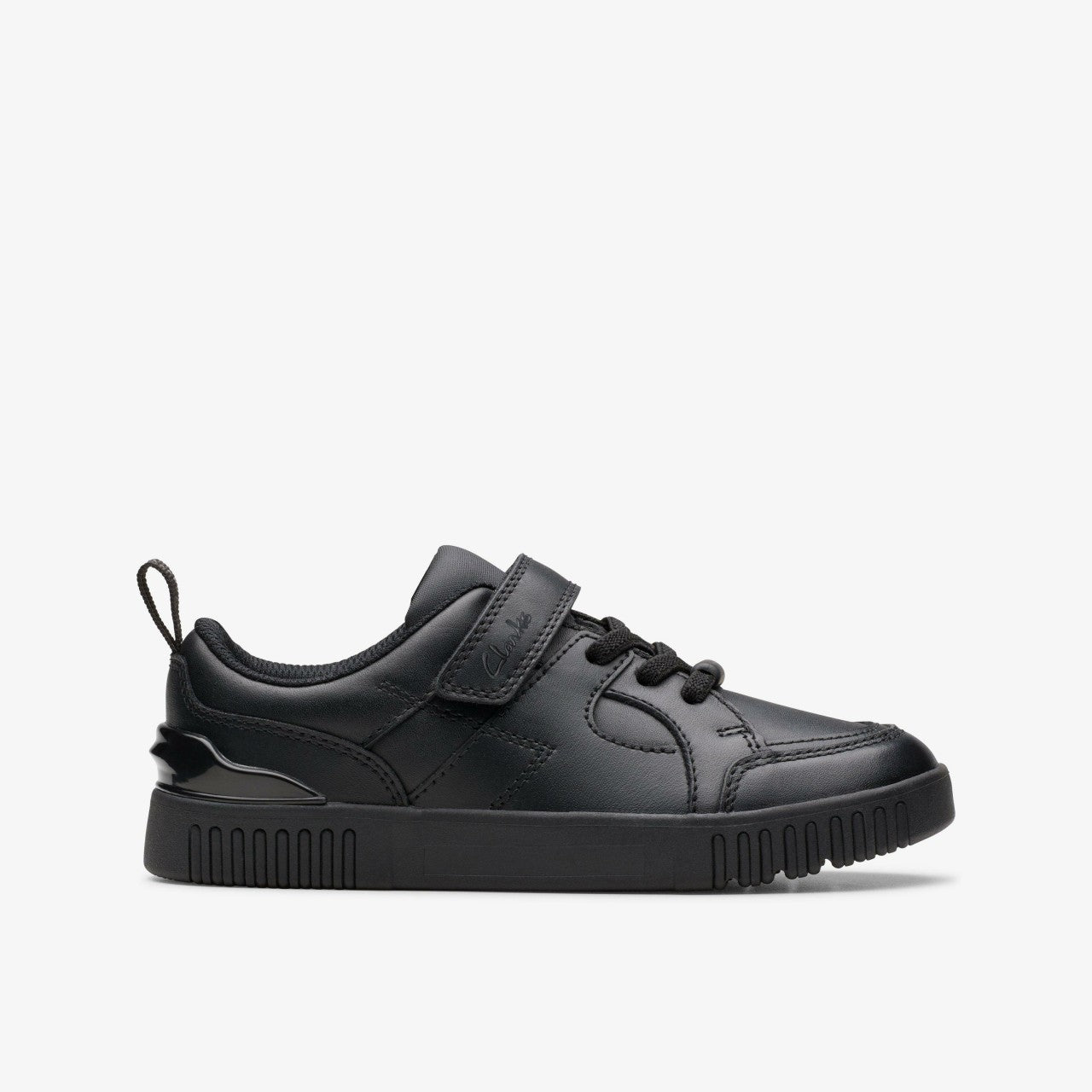 Oslo Flare Kid Black Leather Clarks Kids