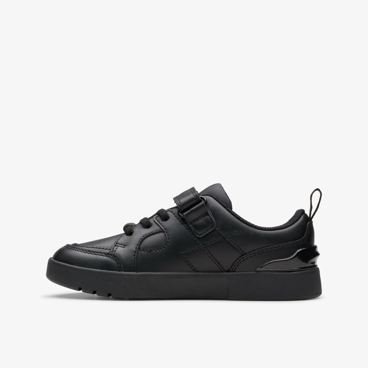 Oslo Flare Kid Black Leather Clarks Kids