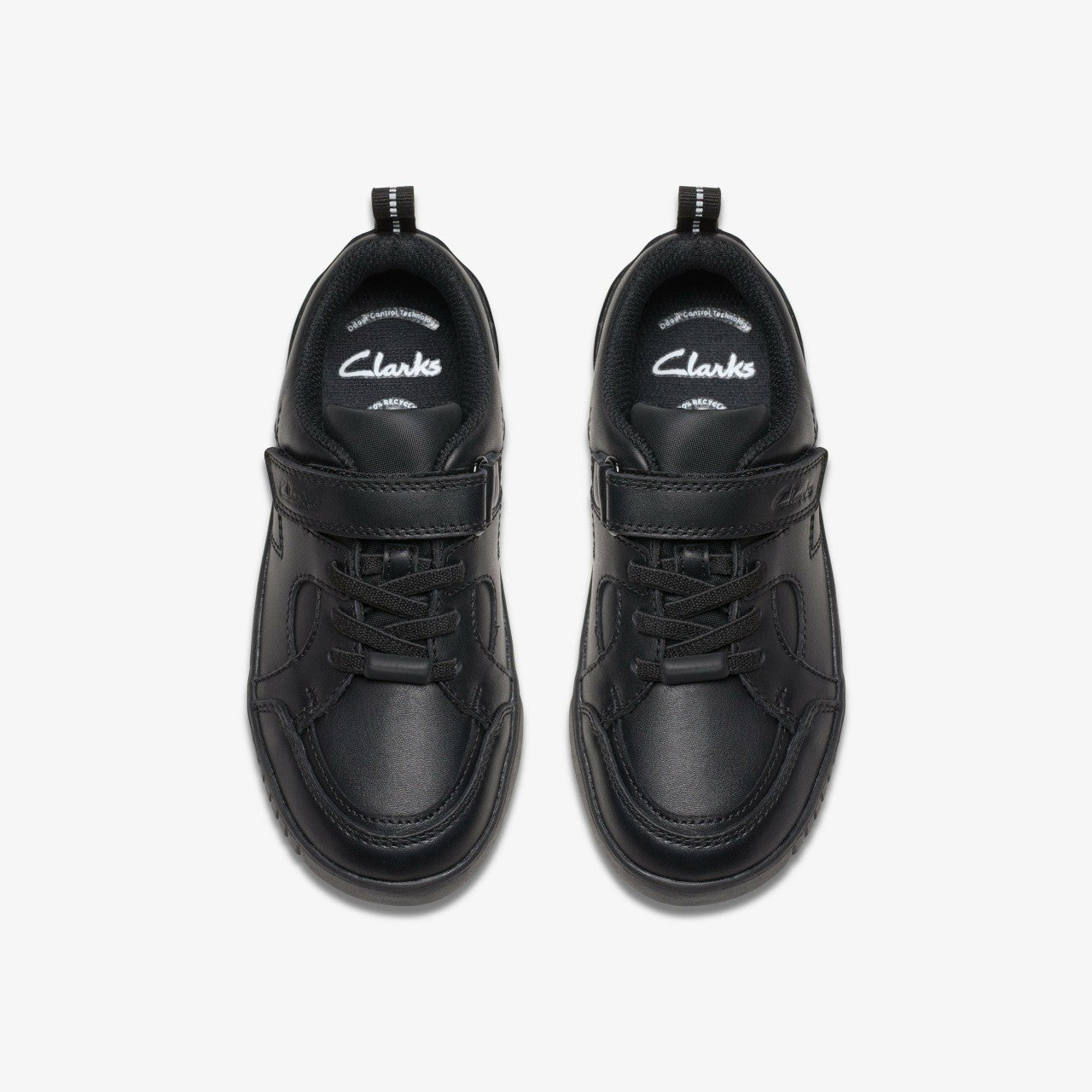 Oslo Flare Kid Black Leather Clarks Kids