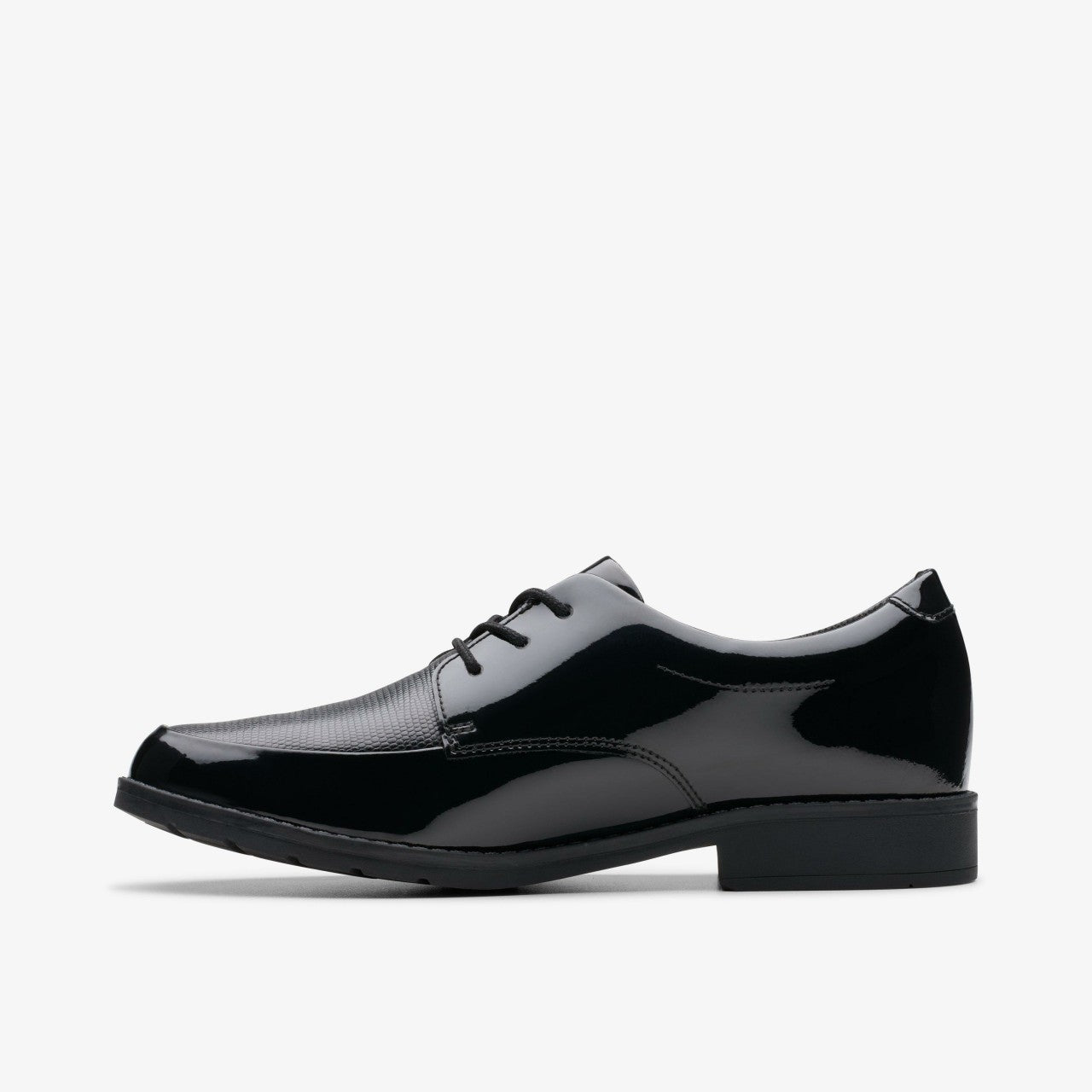 Aubrie Dress Youth Black Patent Clarks Kids