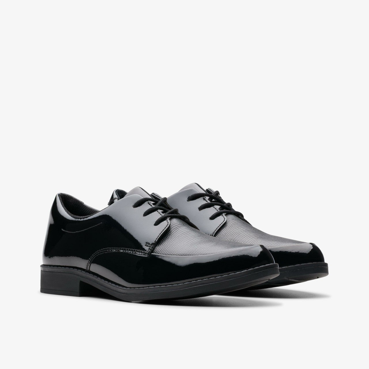 Aubrie Dress Youth Black Patent Clarks Kids