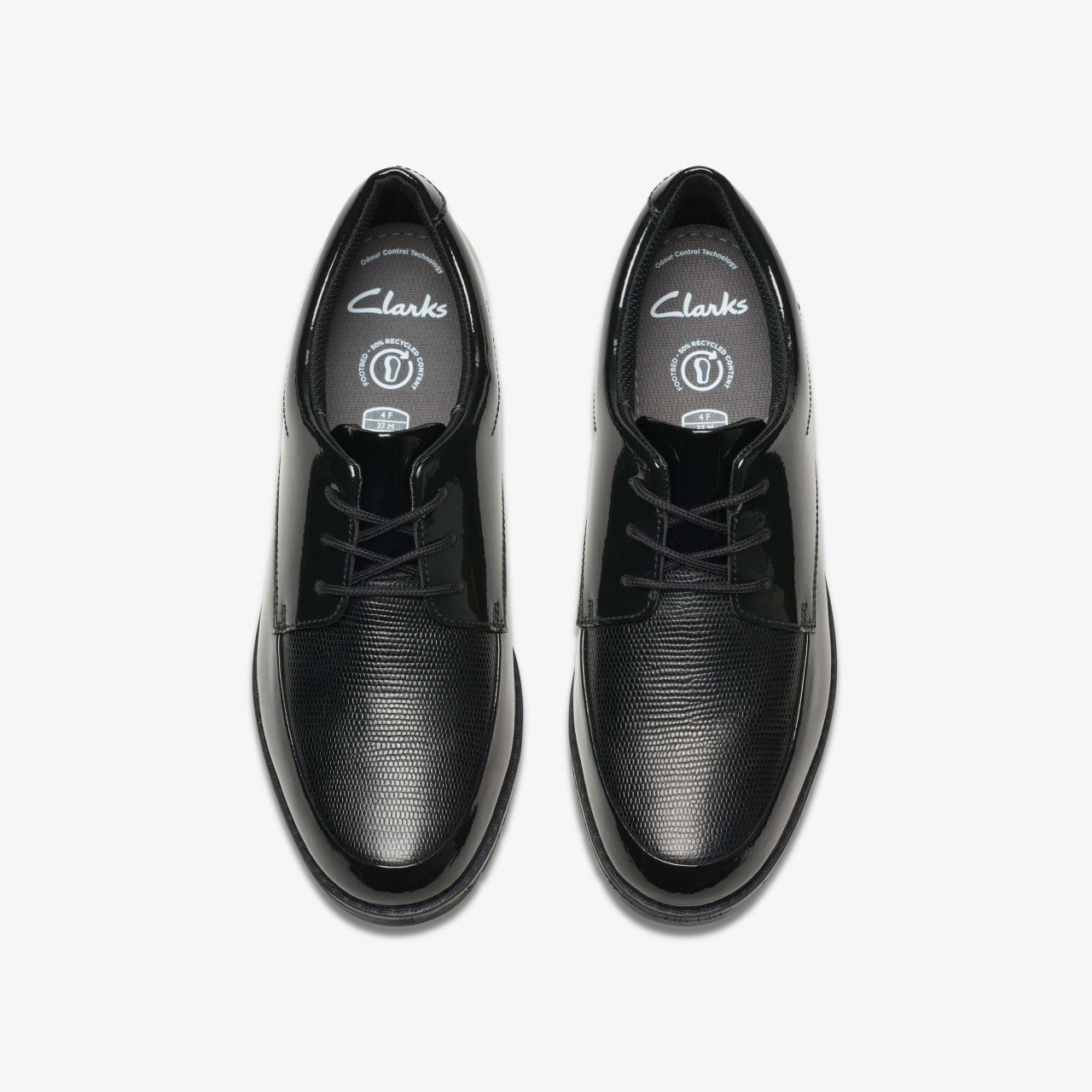 Aubrie Dress Youth Black Patent Clarks Kids
