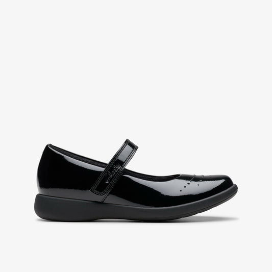 Etch Gem Kid Black Patent Clarks Kids