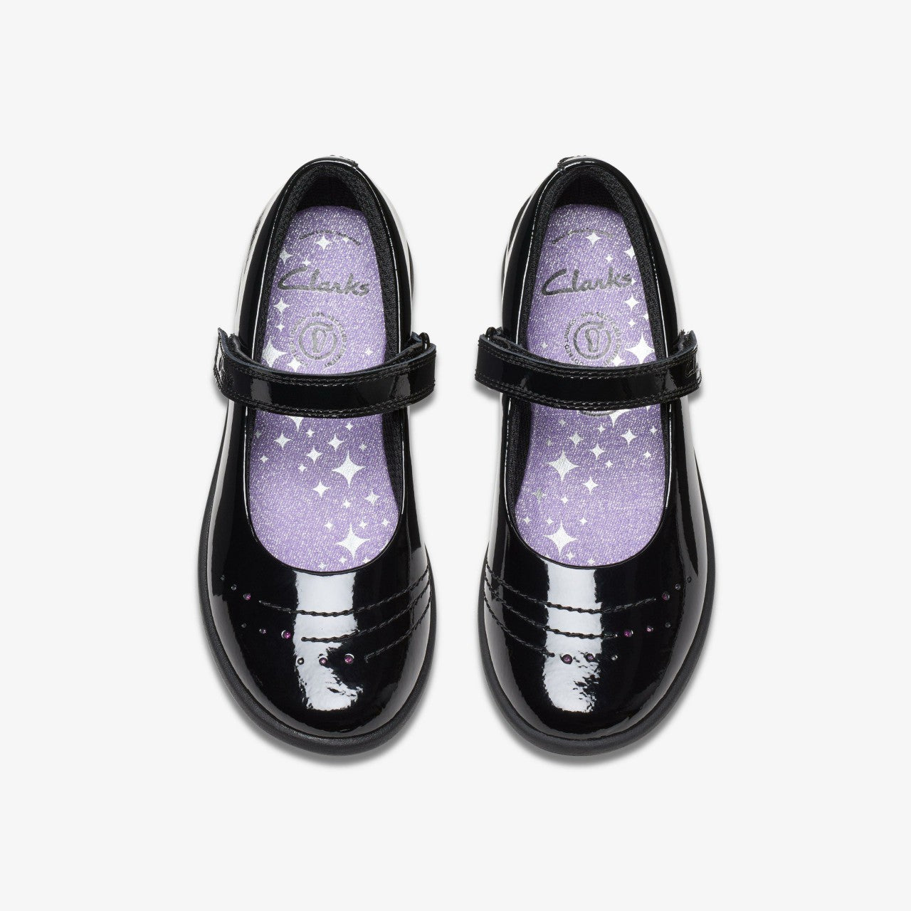 Etch Gem Kid Black Patent Clarks Kids