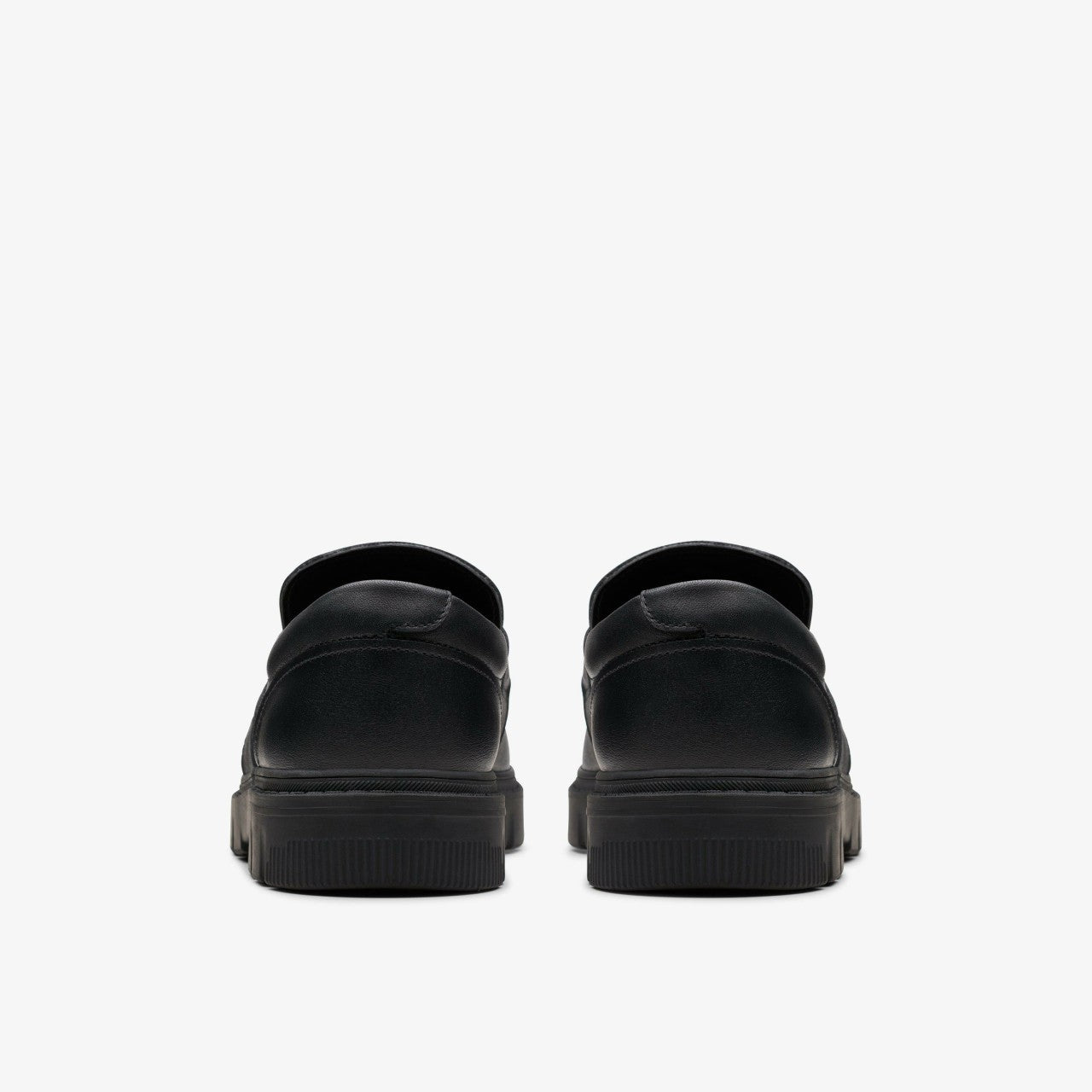Lorcam Craft Youth Black Leather Clarks Kids
