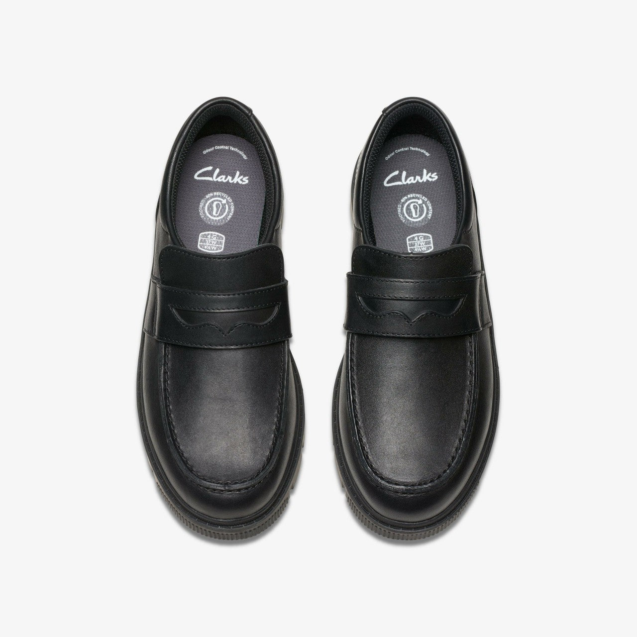 Lorcam Craft Youth Black Leather Clarks Kids