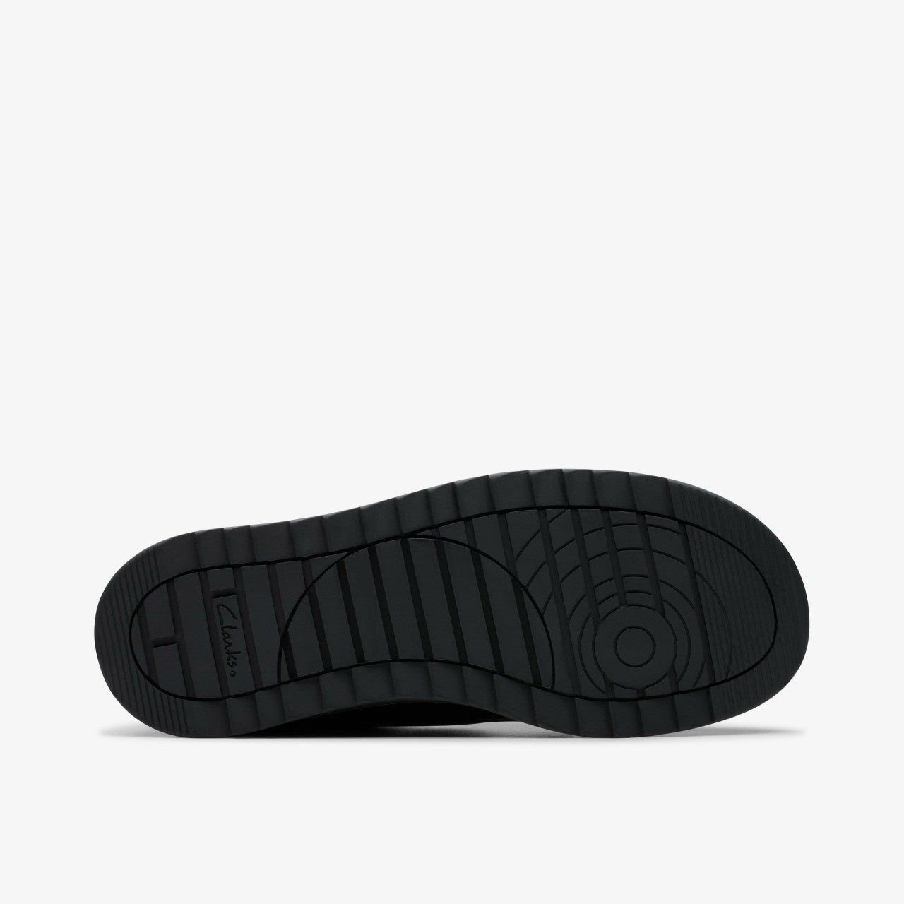 Keelan Flare Youth Black Leather Clarks Kids