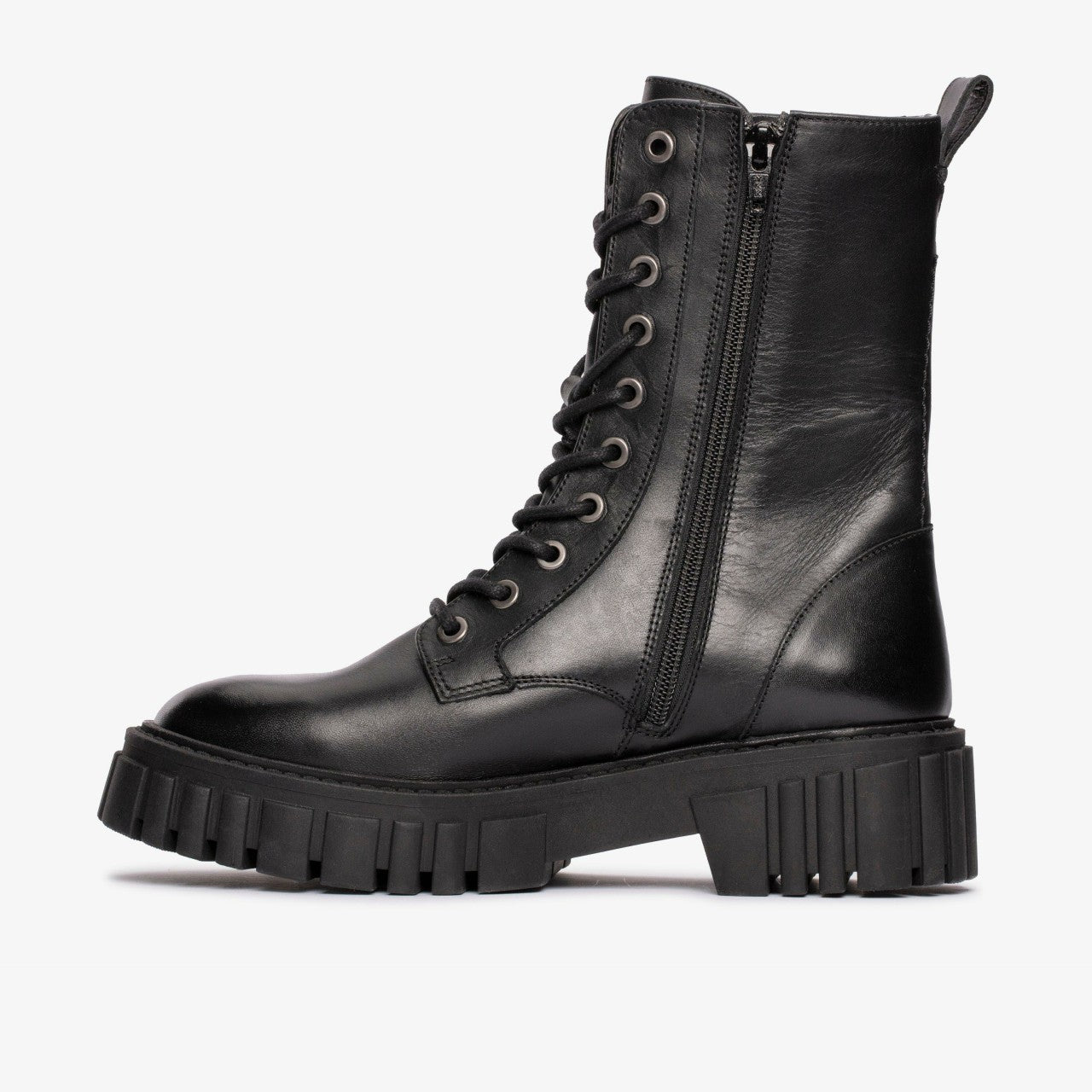Page Lace Boot Black Leather Clarks Women