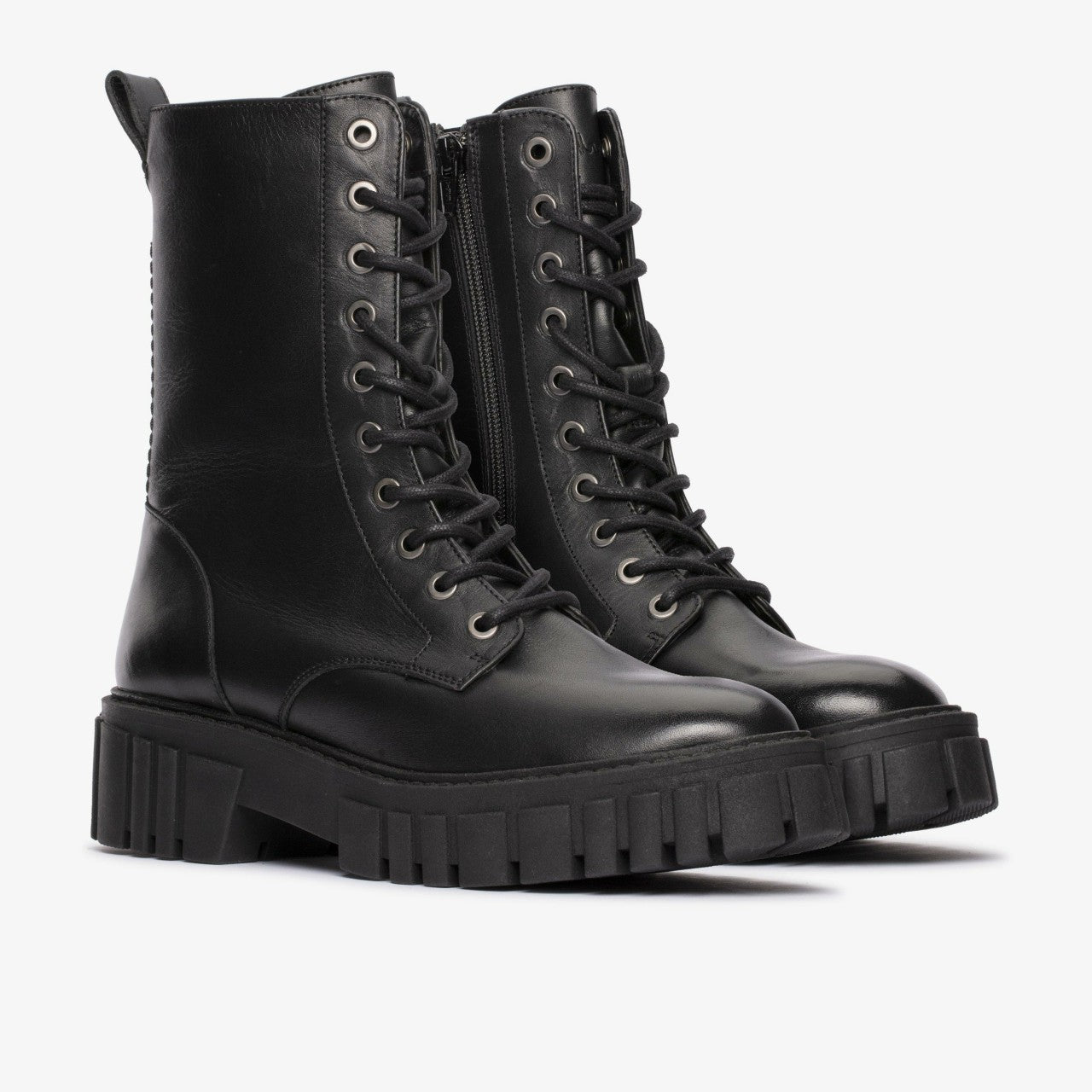 Page Lace Boot Black Leather Clarks Women
