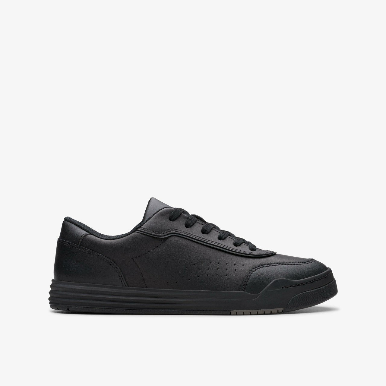 Urban Solo Older Black Leather Clarks Kids