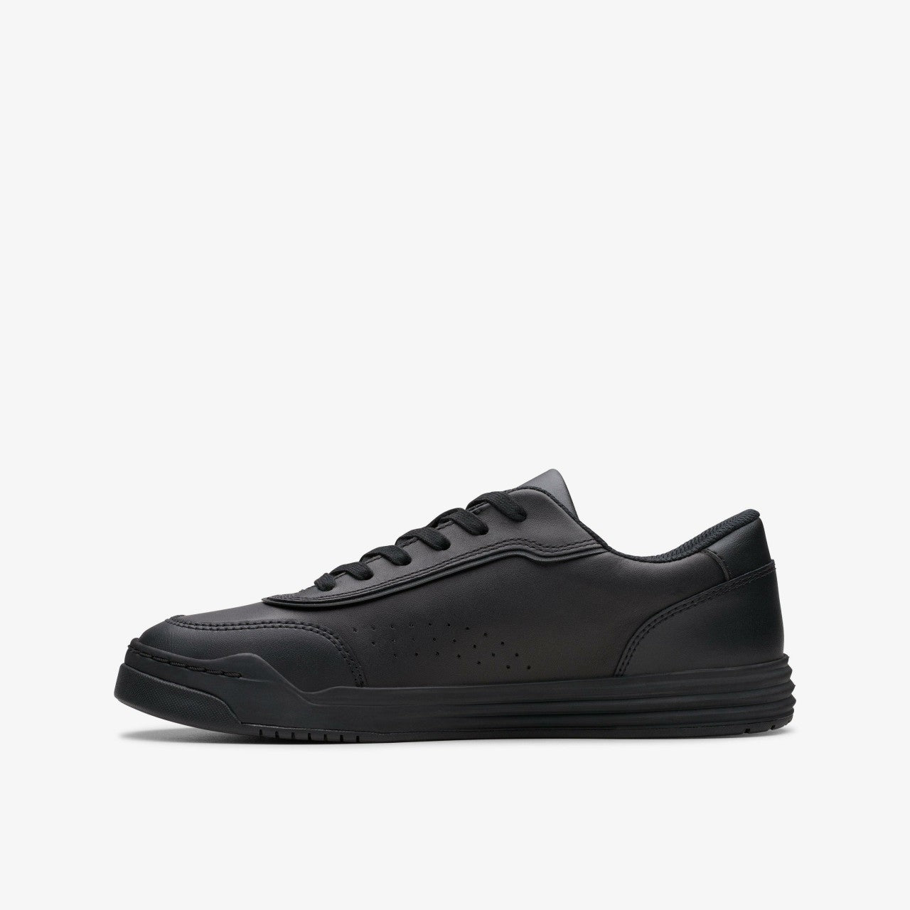 Urban Solo Older Black Leather Clarks Kids