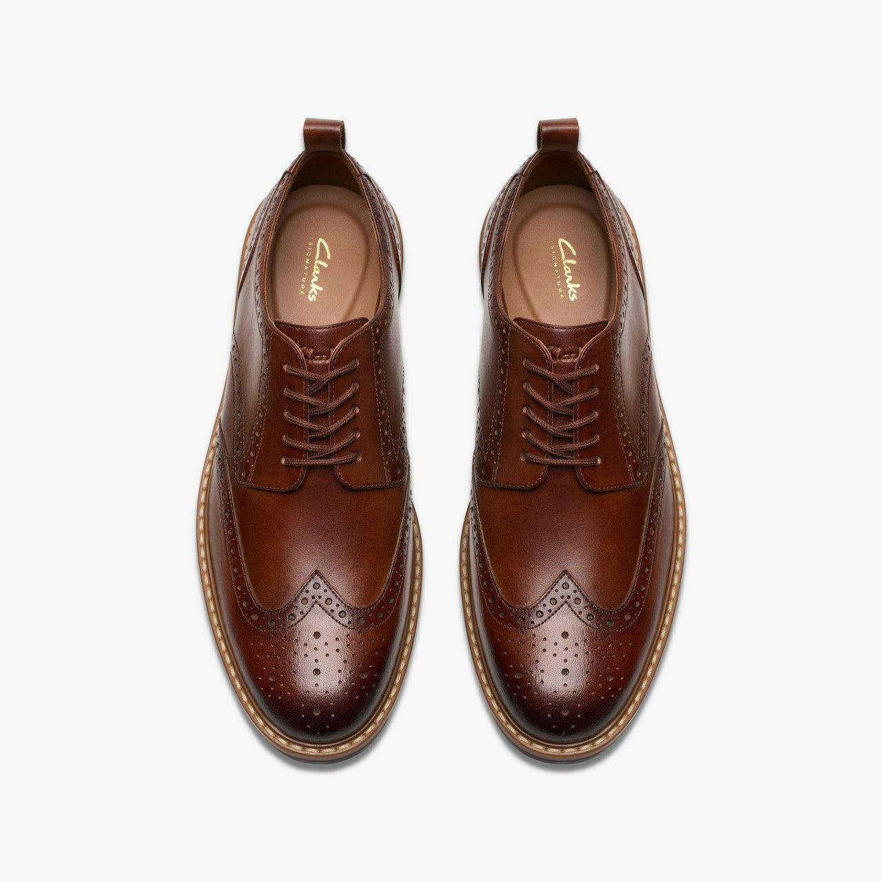 Aldwin Limit Brogue Mid Tan Leather Clarks Men