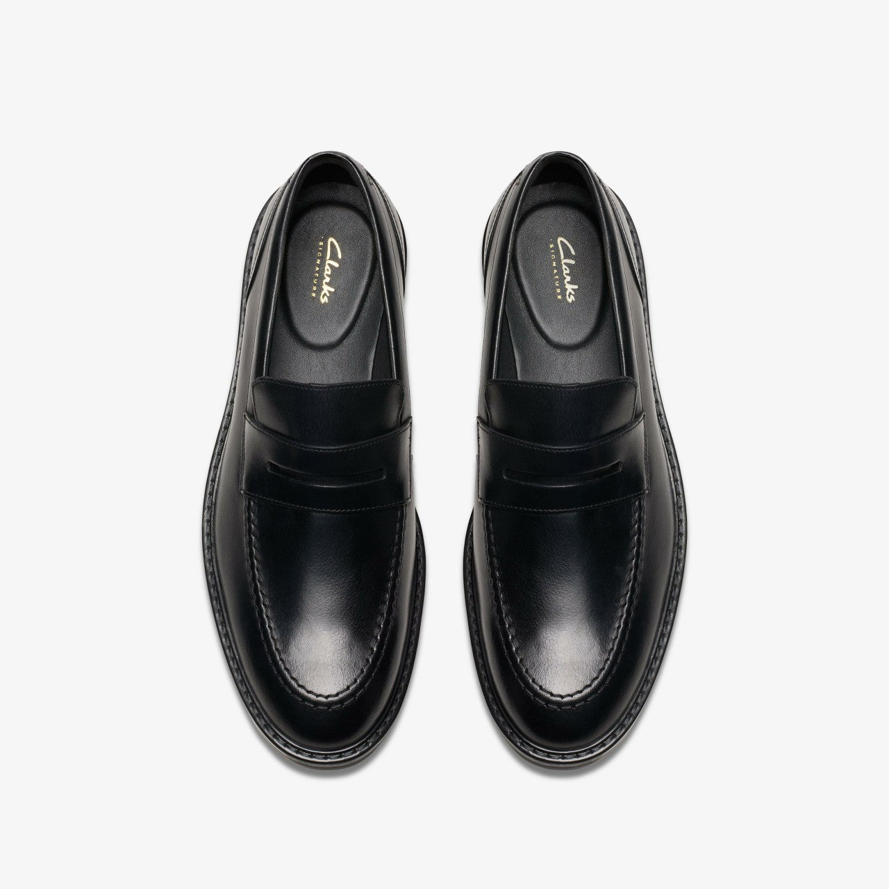 Aldwin Step Loafer Black Leather Clarks Men