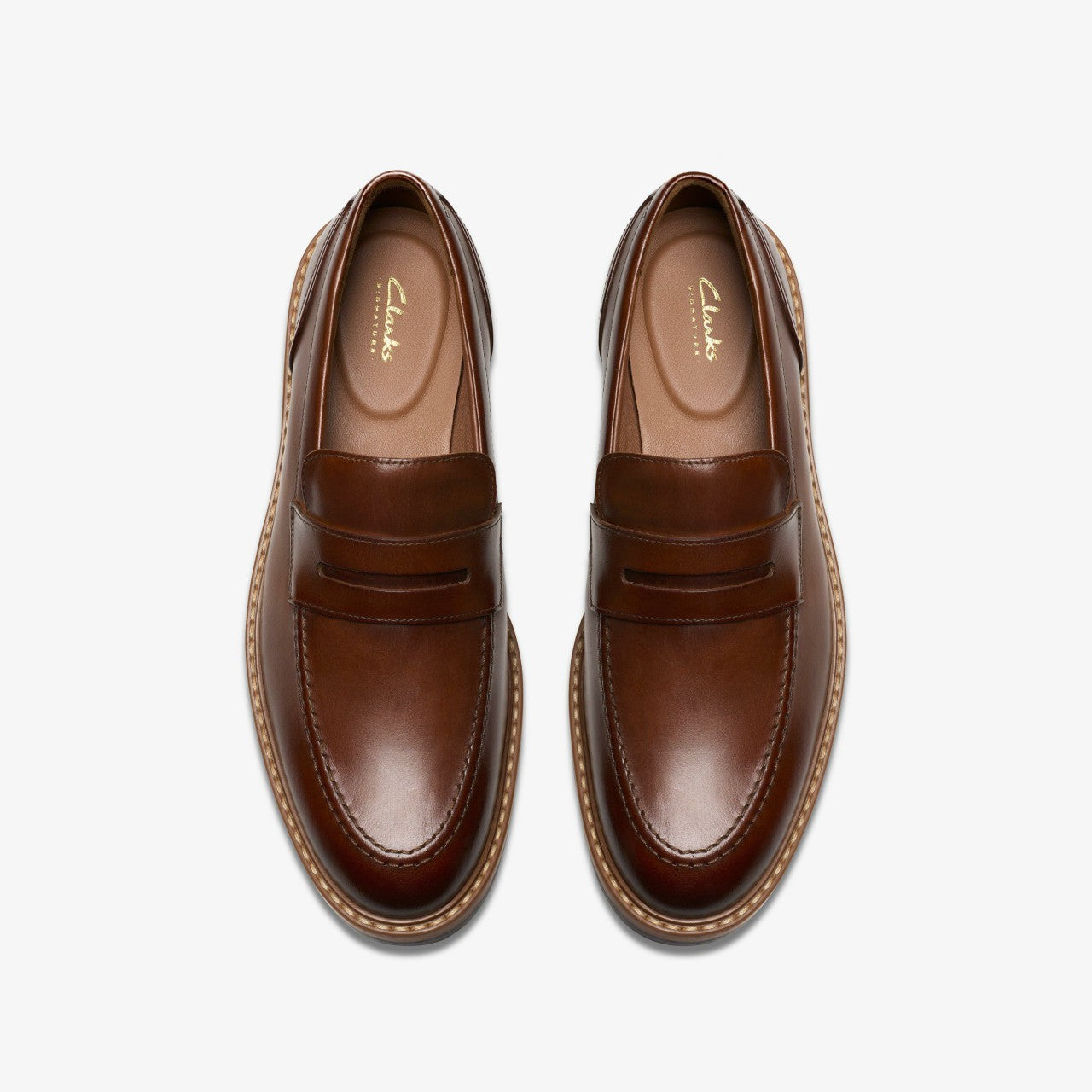 Aldwin Step Loafer Mid Tan Leather Clarks Men