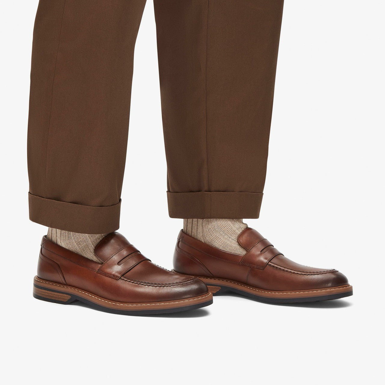Aldwin Step Loafer Mid Tan Leather Clarks Men