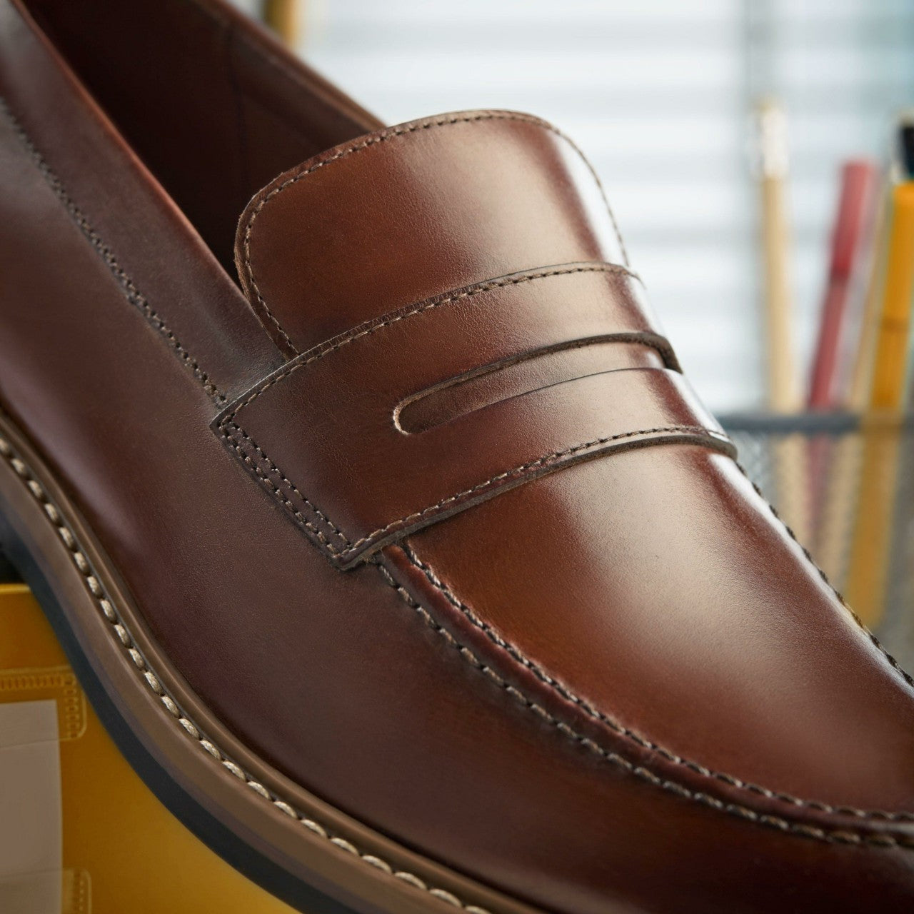 Aldwin Step Loafer Mid Tan Leather Clarks Men