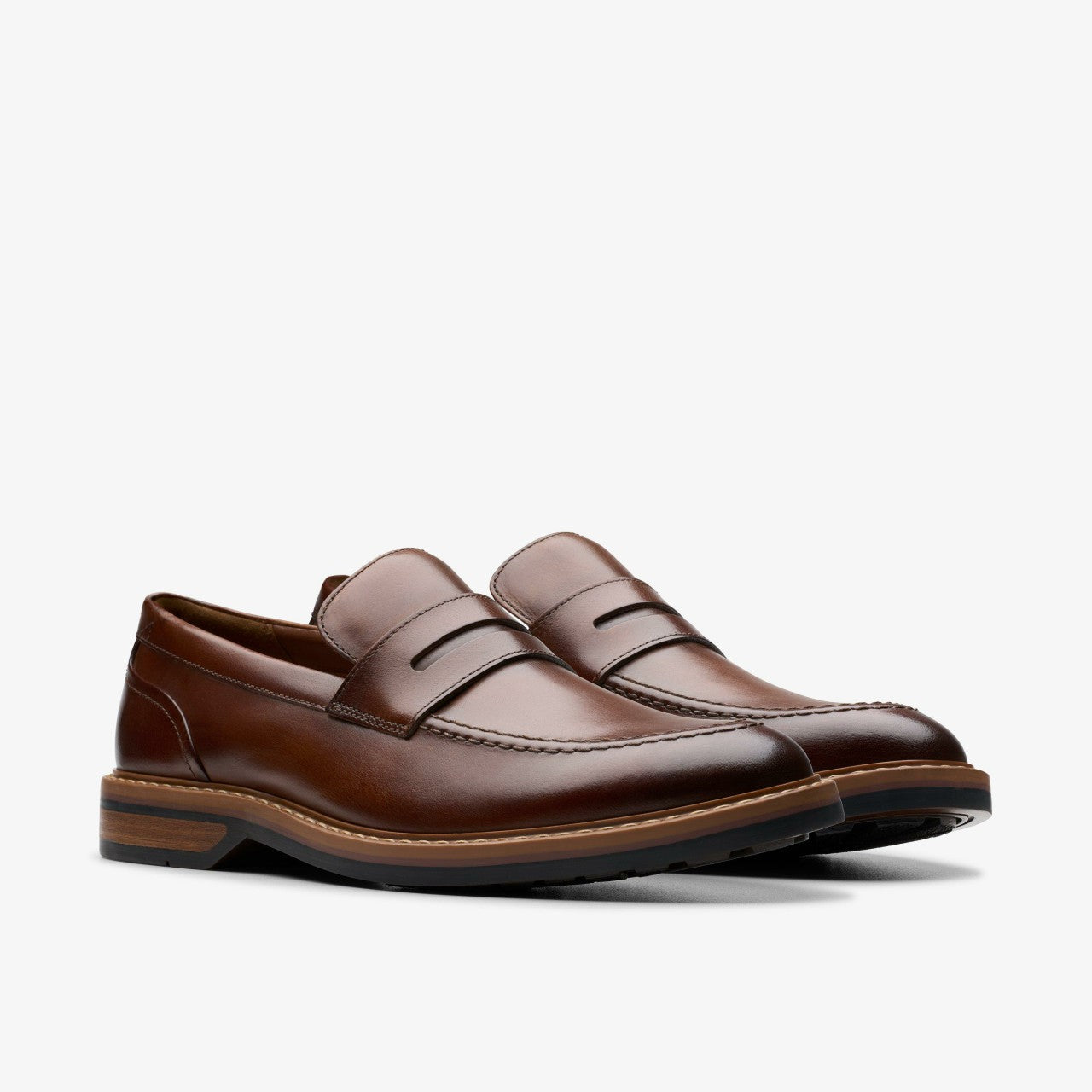 Aldwin Step Loafer Mid Tan Leather Clarks Men