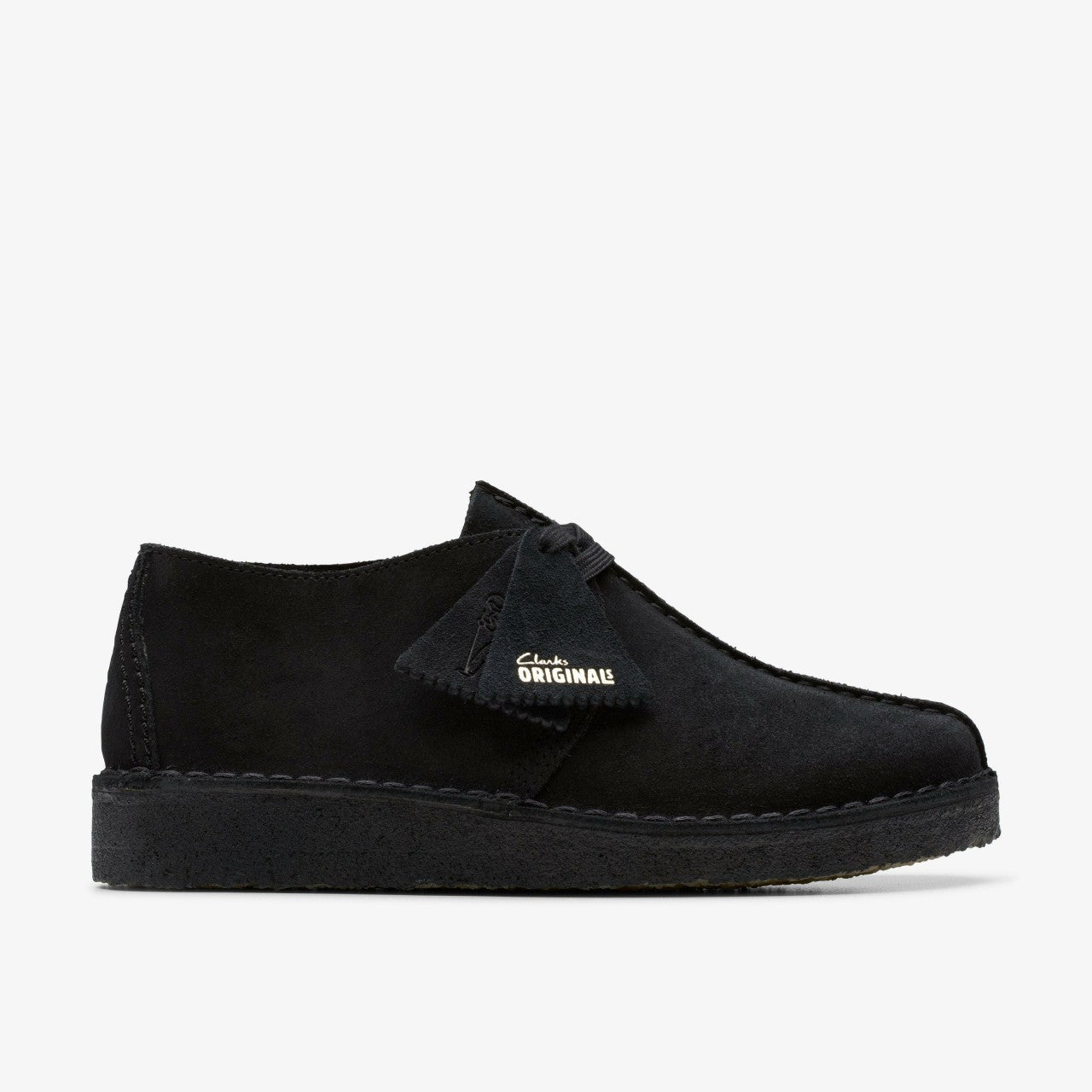 Desert Trek Black Suede Clarks Women