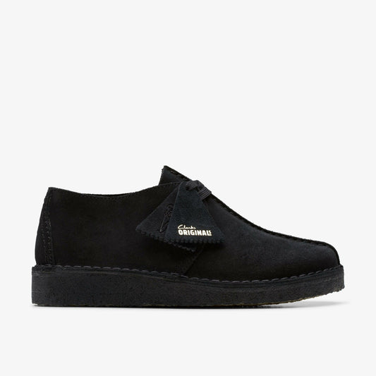 Desert Trek Black Suede Clarks Women