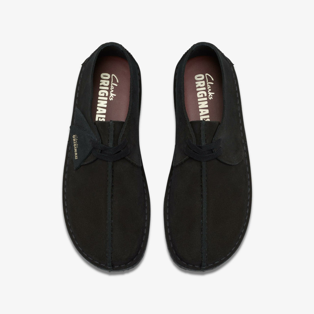 Desert Trek Black Suede Clarks Women
