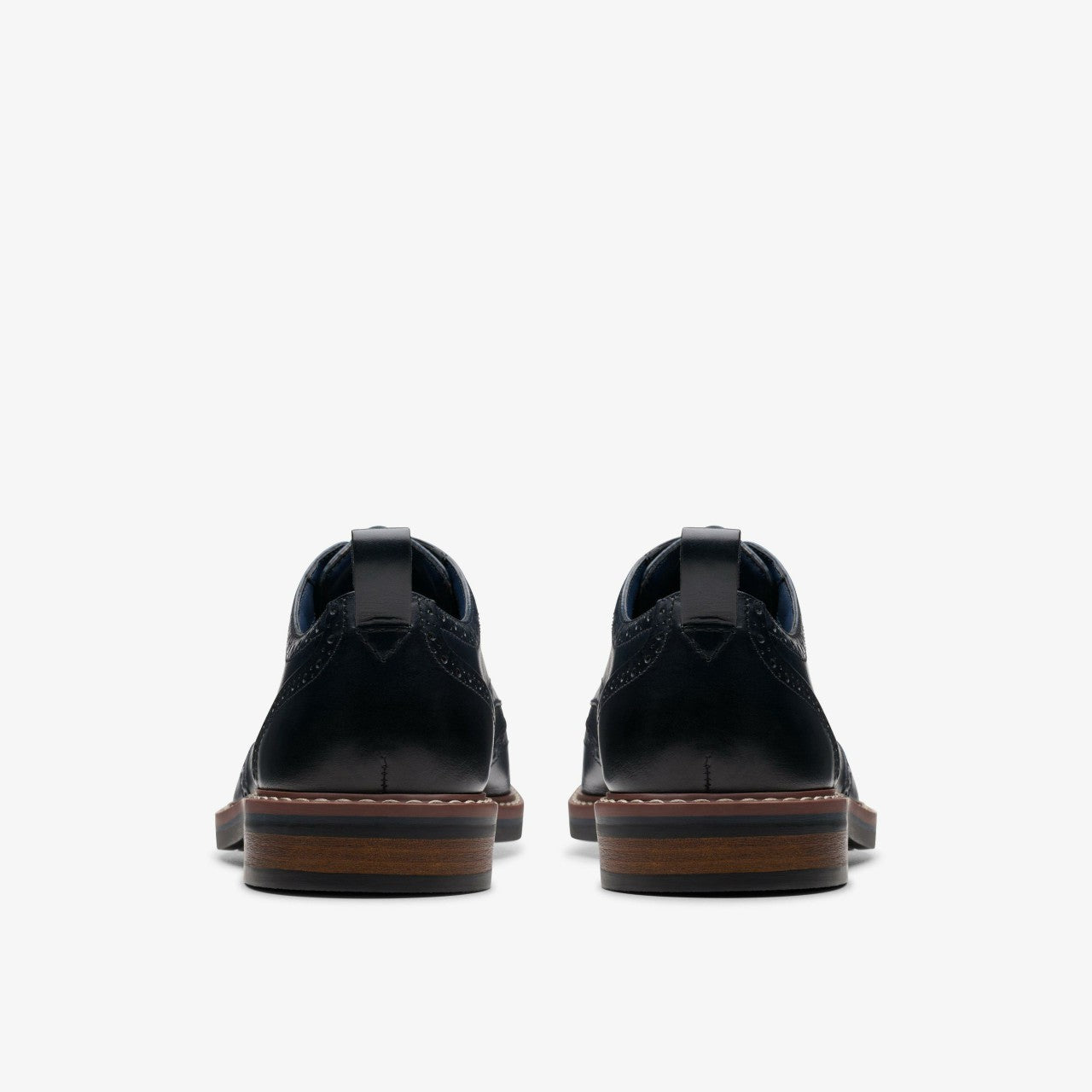 Aldwin Limit Brogue Navy Leather Clarks Men