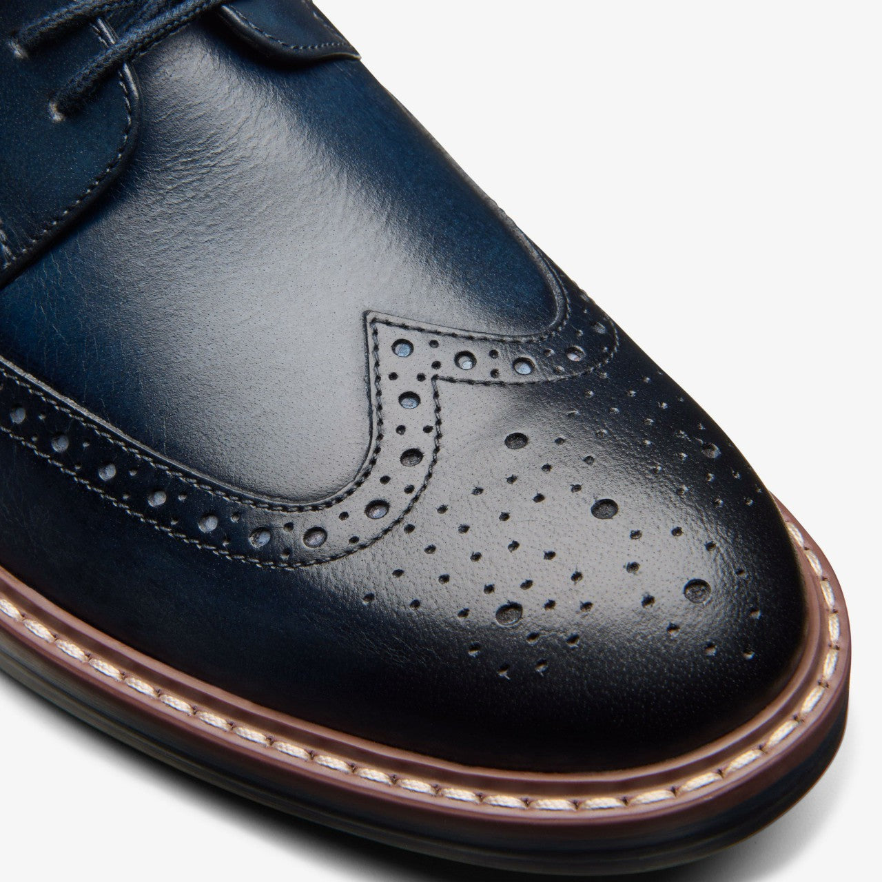 Aldwin Limit Brogue Navy Leather Clarks Men