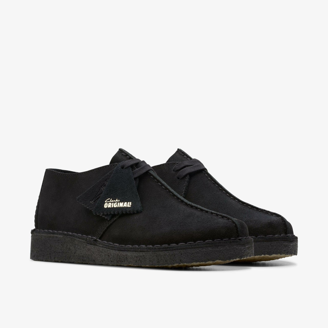 Desert Trek Black Suede Clarks Men