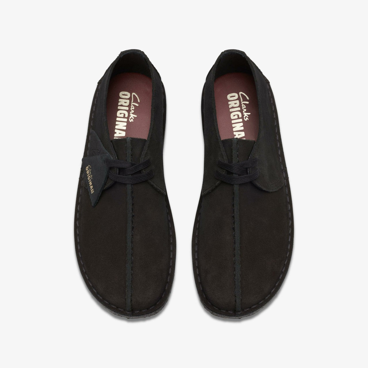 Desert Trek Black Suede Clarks Men