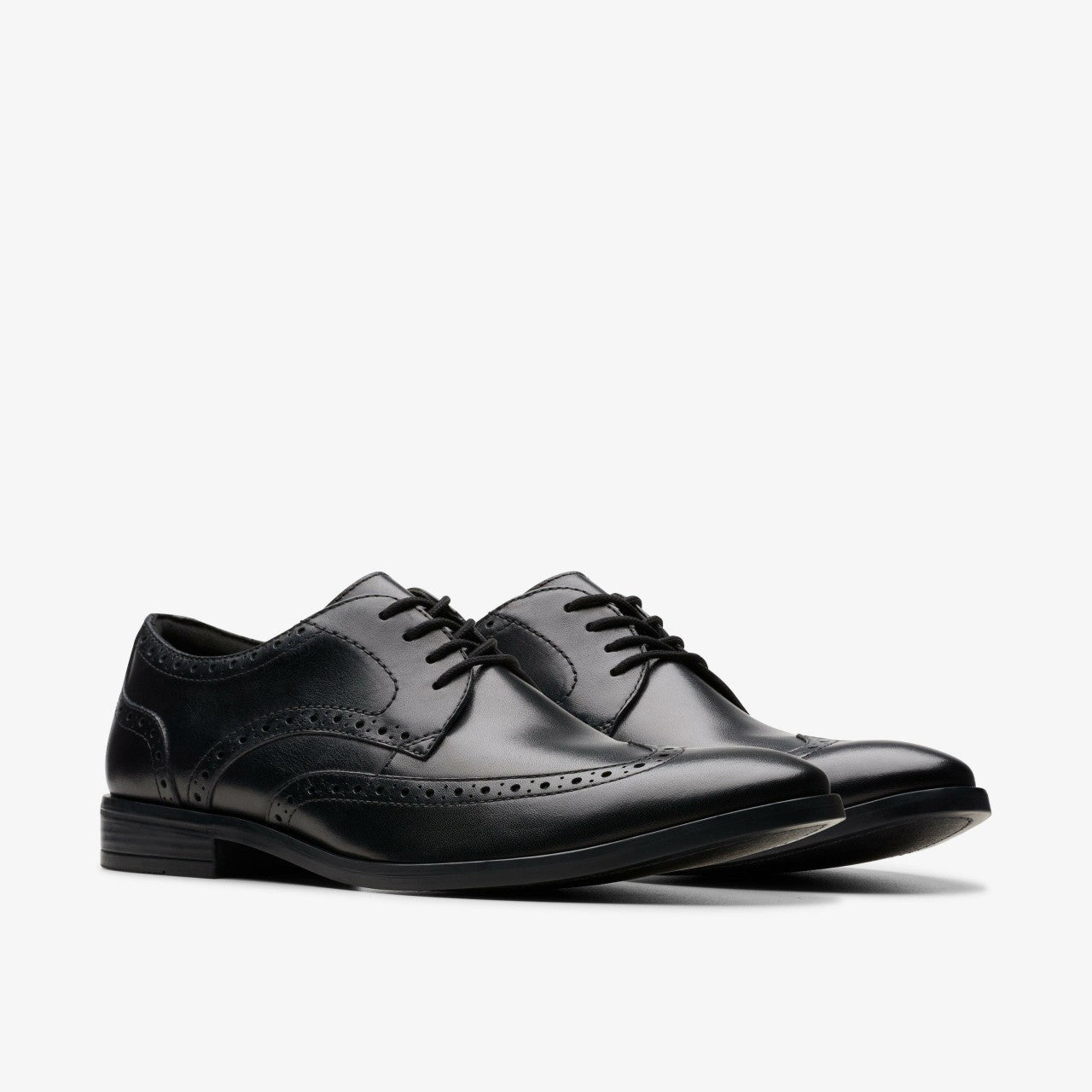 Brandon Limit Brogue Black Leather Clarks Men