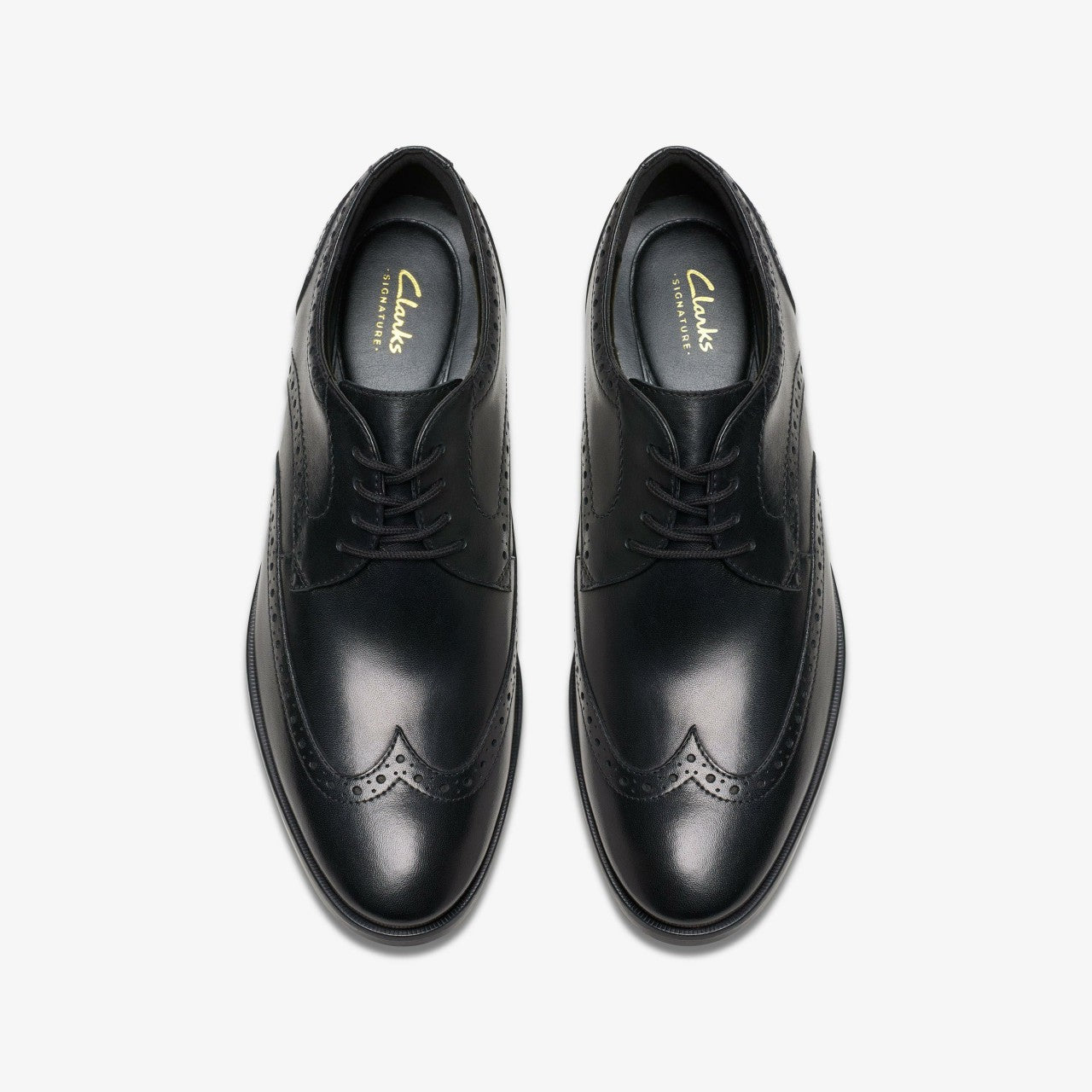 Brandon Limit Brogue Black Leather Clarks Men