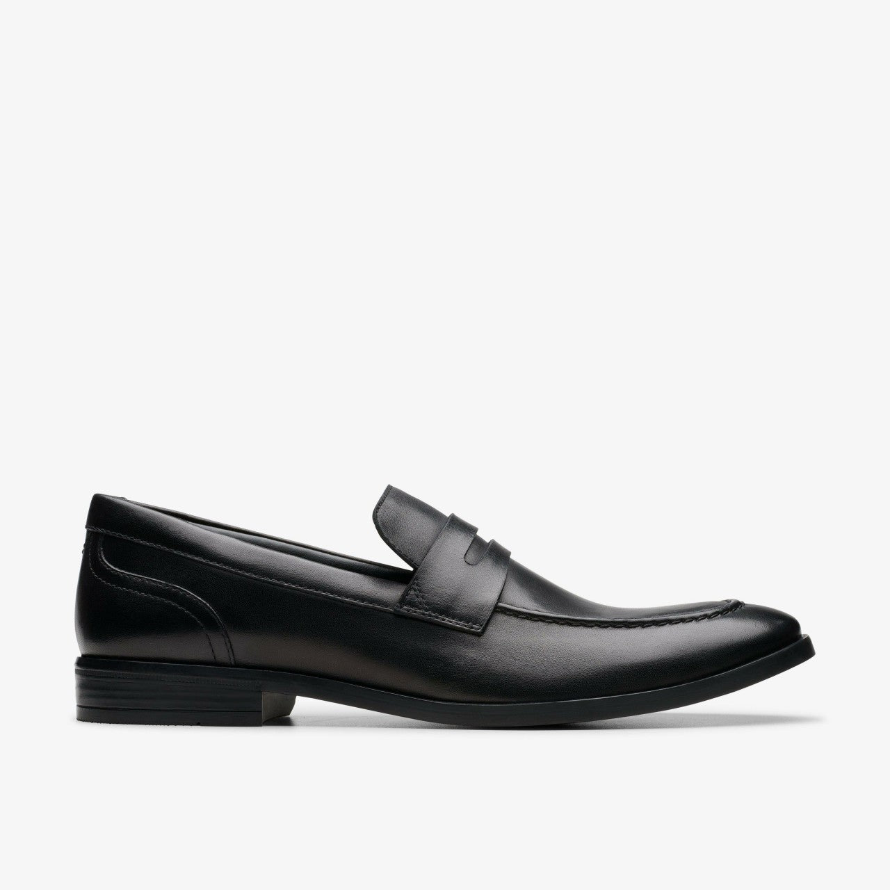 Brandon Step Loafer Black Leather Clarks Men