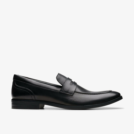Brandon Step Loafer Black Leather Clarks Men