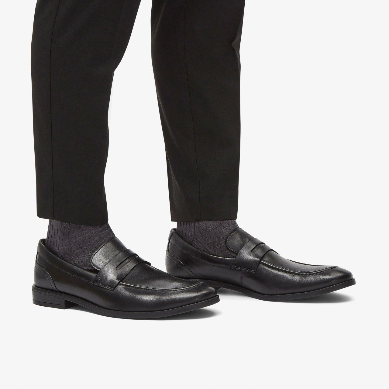 Brandon Step Loafer Black Leather Clarks Men