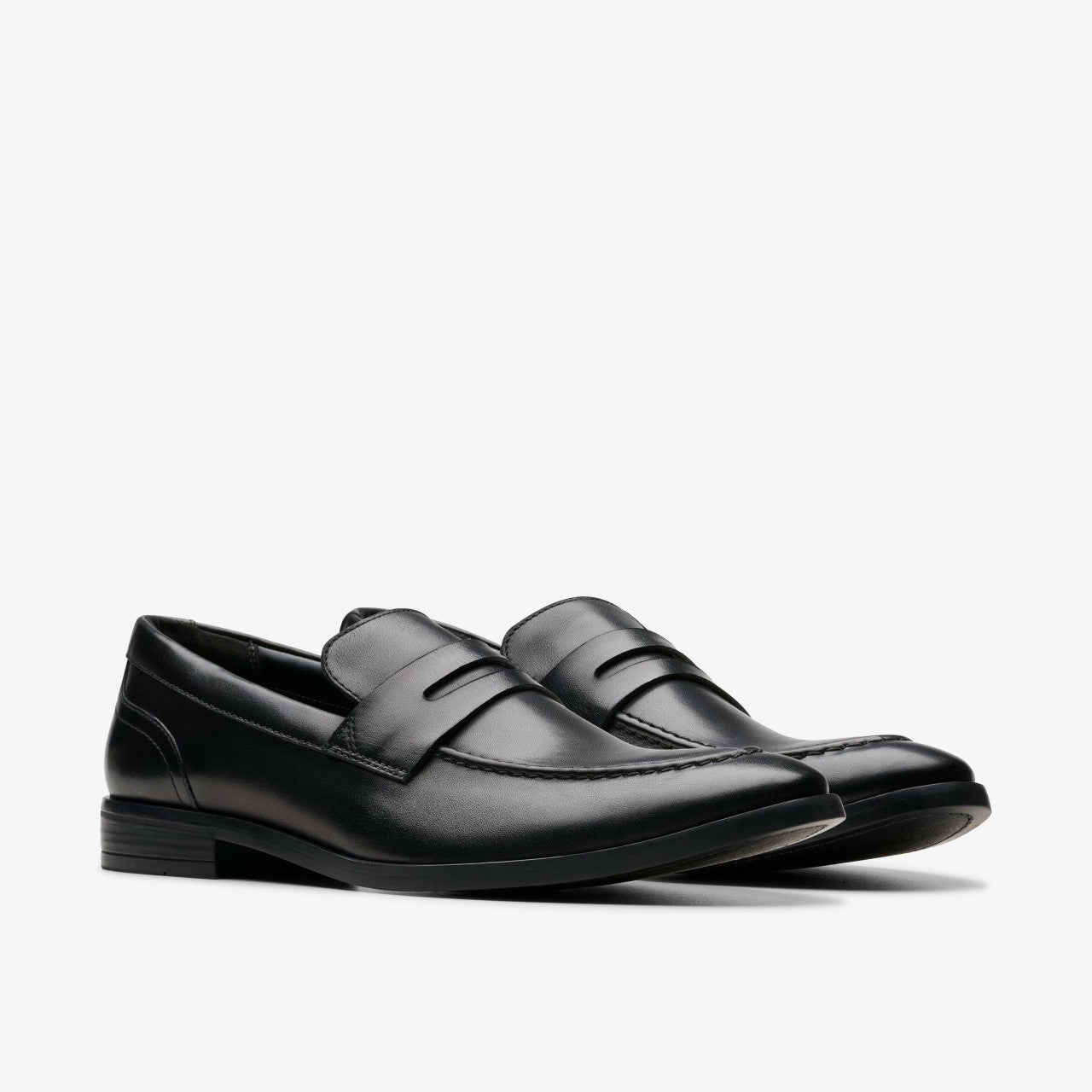Brandon Step Loafer Black Leather Clarks Men