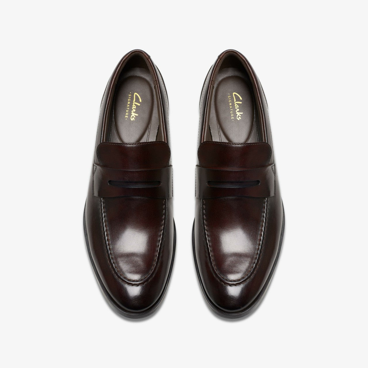 Brandon Step Loafer Dark Brown Leather Clarks Men