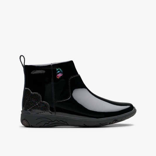 Relda Glow Kid Black Clarks Kids