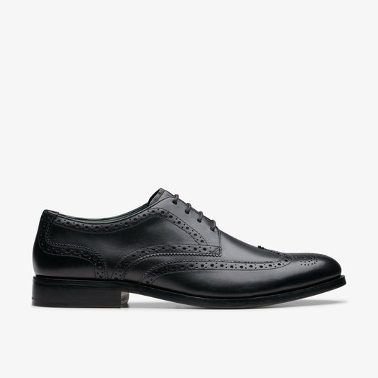 Craft James Tip Brogue Black Leather Clarks Men