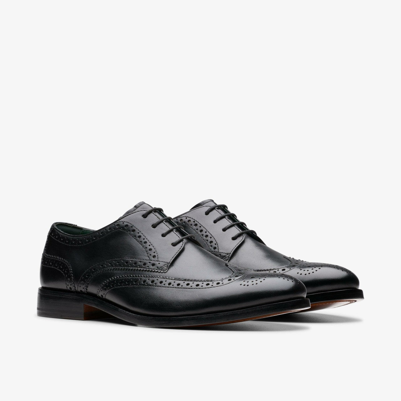 Craft James Tip Brogue Black Leather Clarks Men