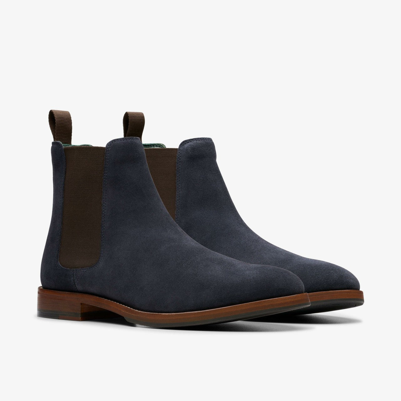 Craft James Top Chelsea Boot Navy Suede Clarks Men