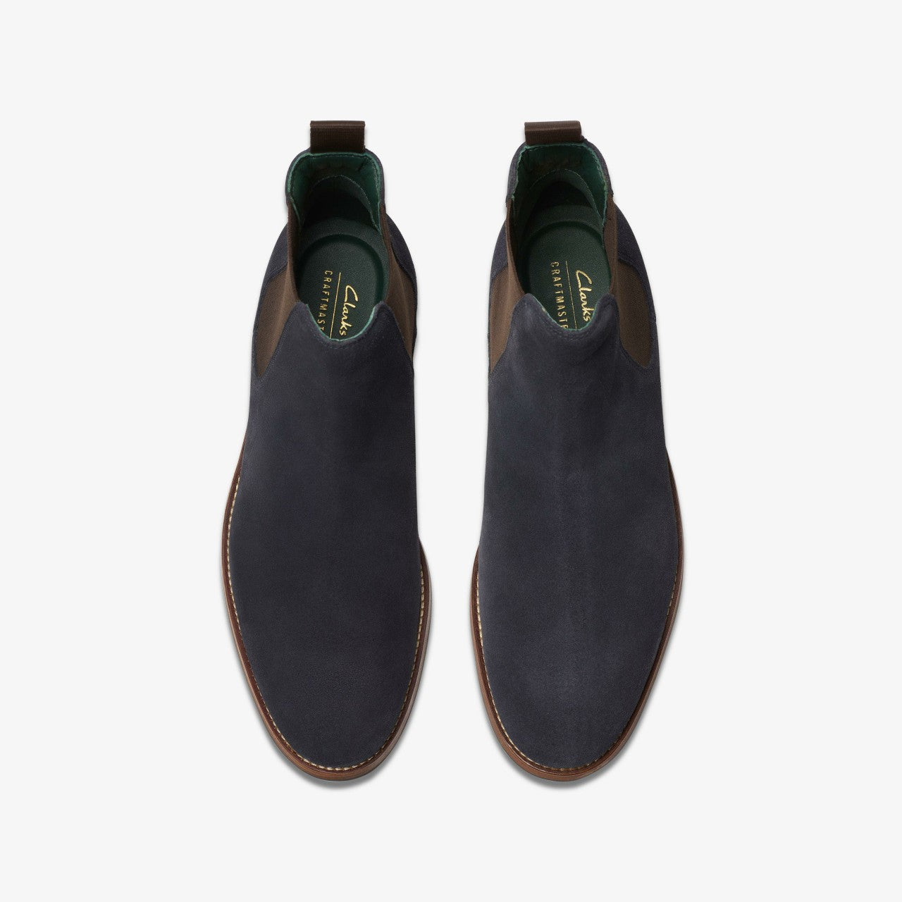 Craft James Top Chelsea Boot Navy Suede Clarks Men