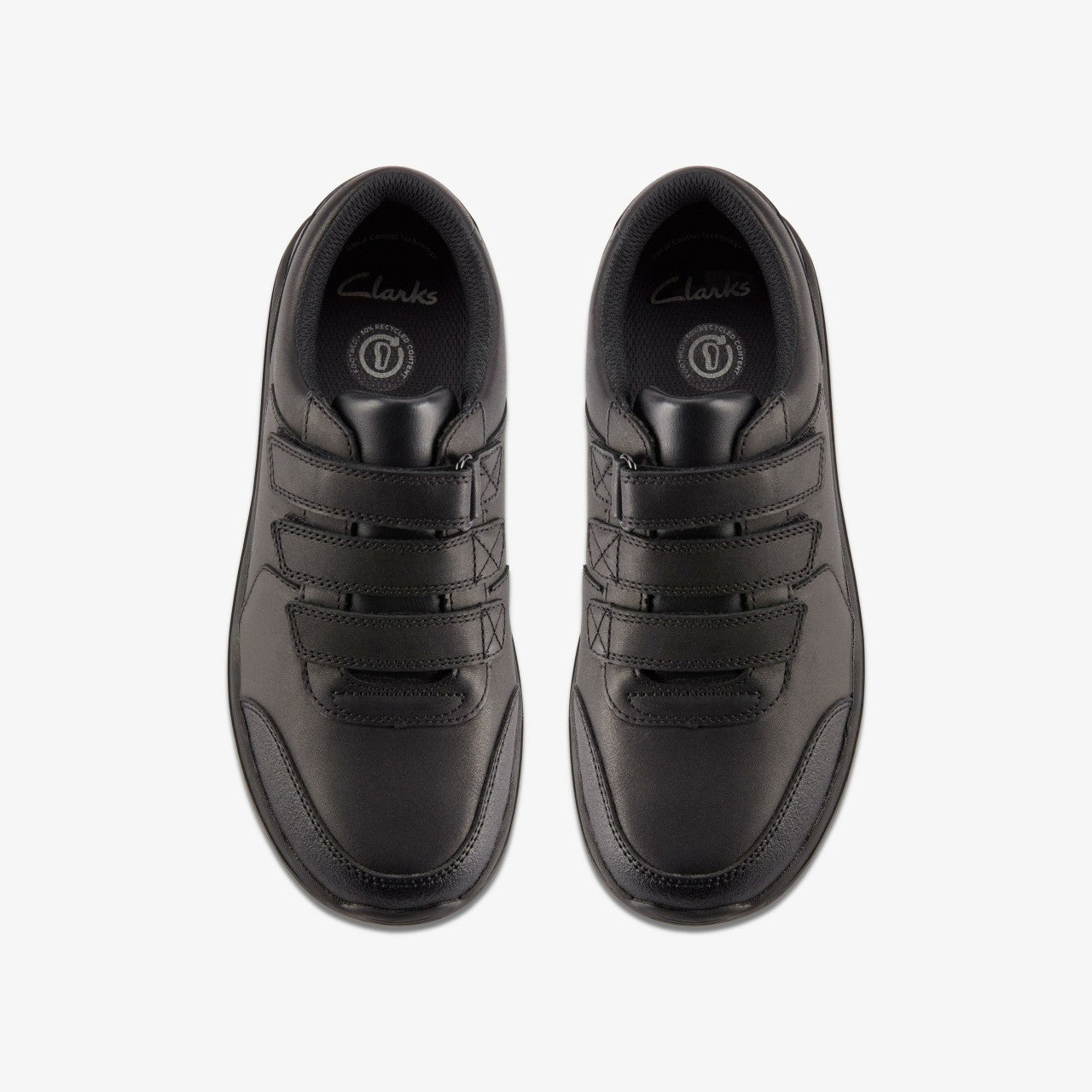 Daze Step 2 Youth Black Leather Clarks Kids