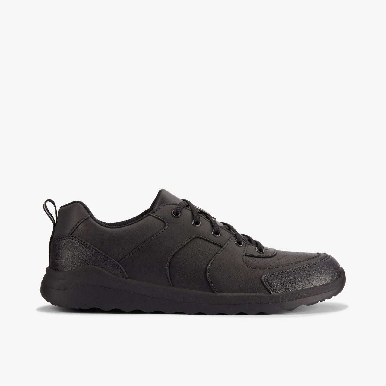 Daze Loop 2 Youth Black Leather Clarks Kids