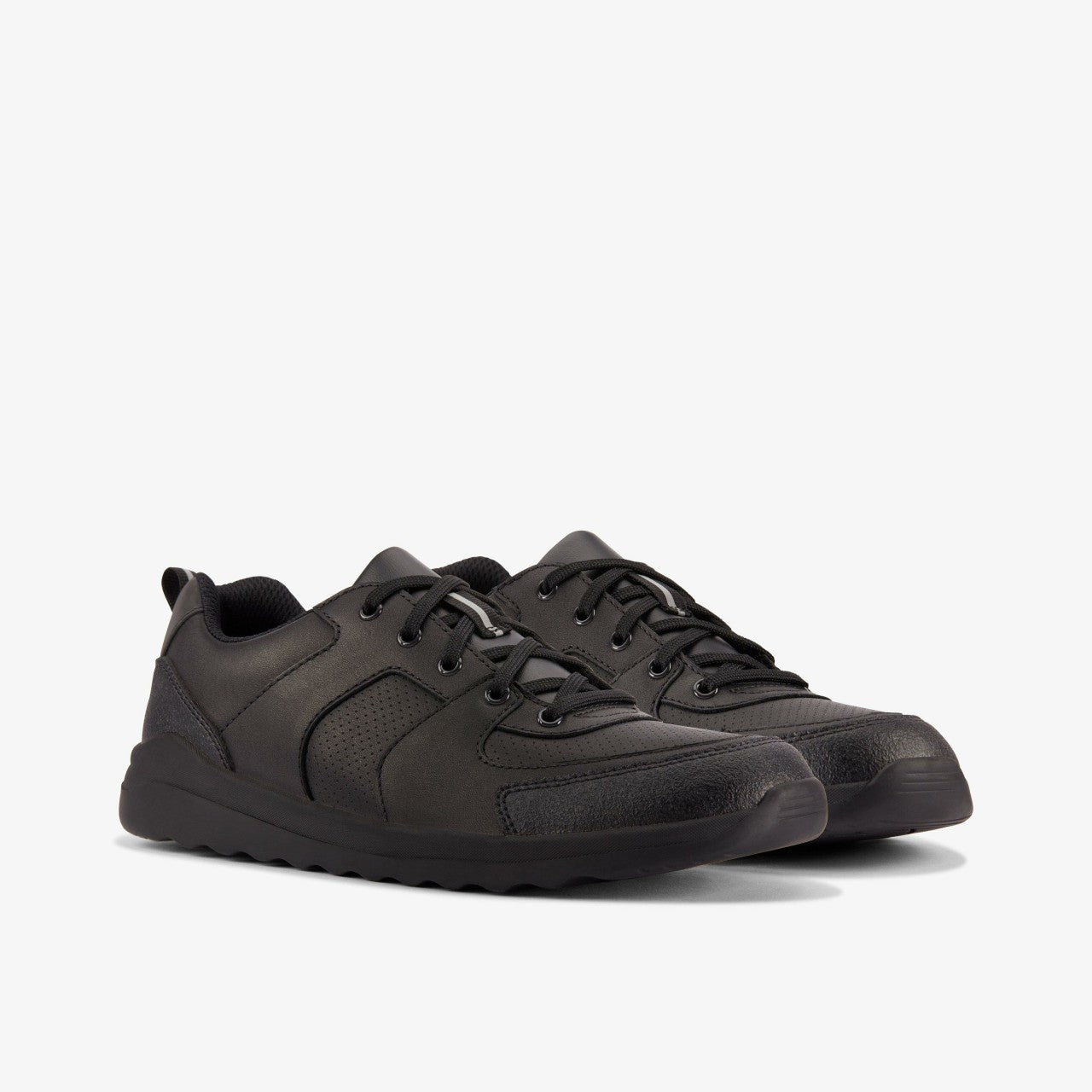 Daze Loop 2 Youth Black Leather Clarks Kids