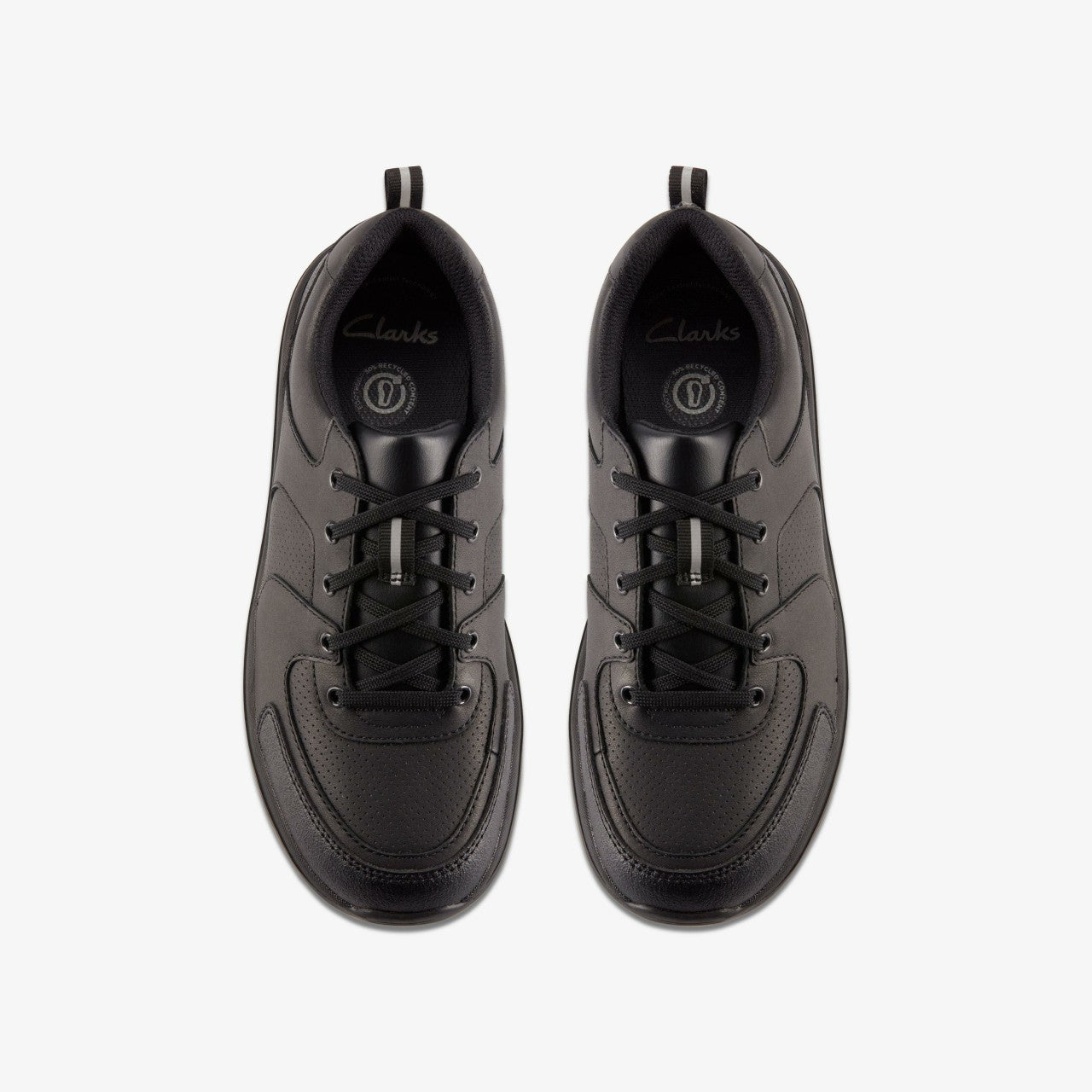 Daze Loop 2 Youth Black Leather Clarks Kids