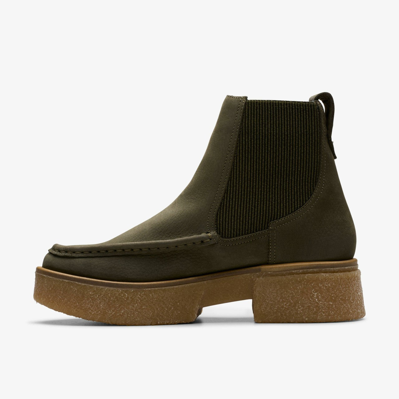 Linoso Top Ankle Boot Dark Green Nubuck Clarks Women