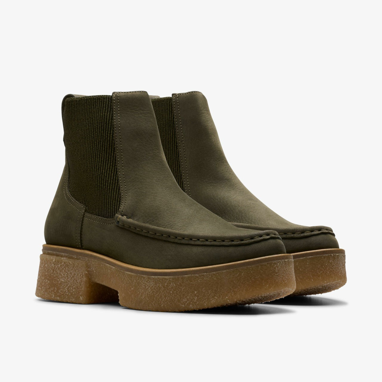Linoso Top Ankle Boot Dark Green Nubuck Clarks Women