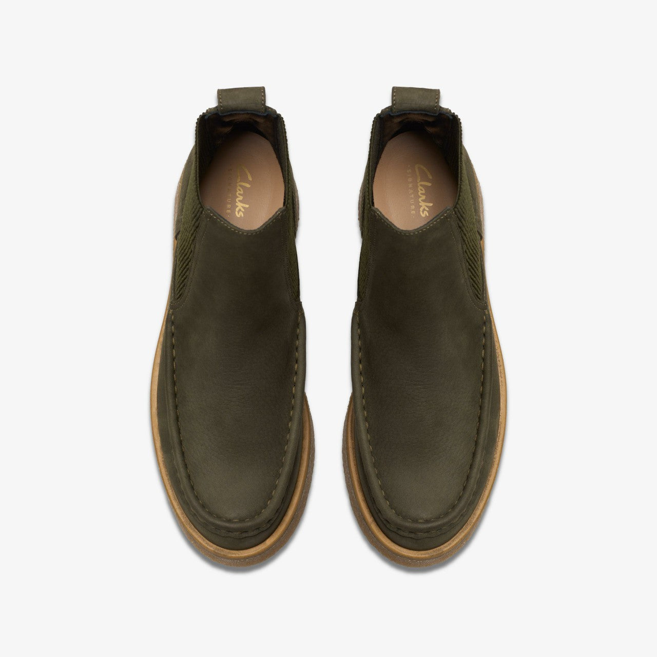 Linoso Top Ankle Boot Dark Green Nubuck Clarks Women