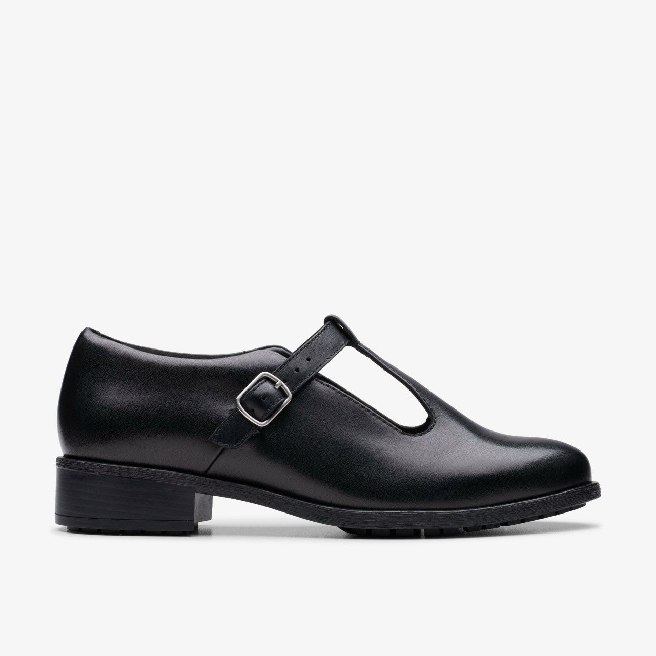 Havisham Bar Black Leather Clarks Women