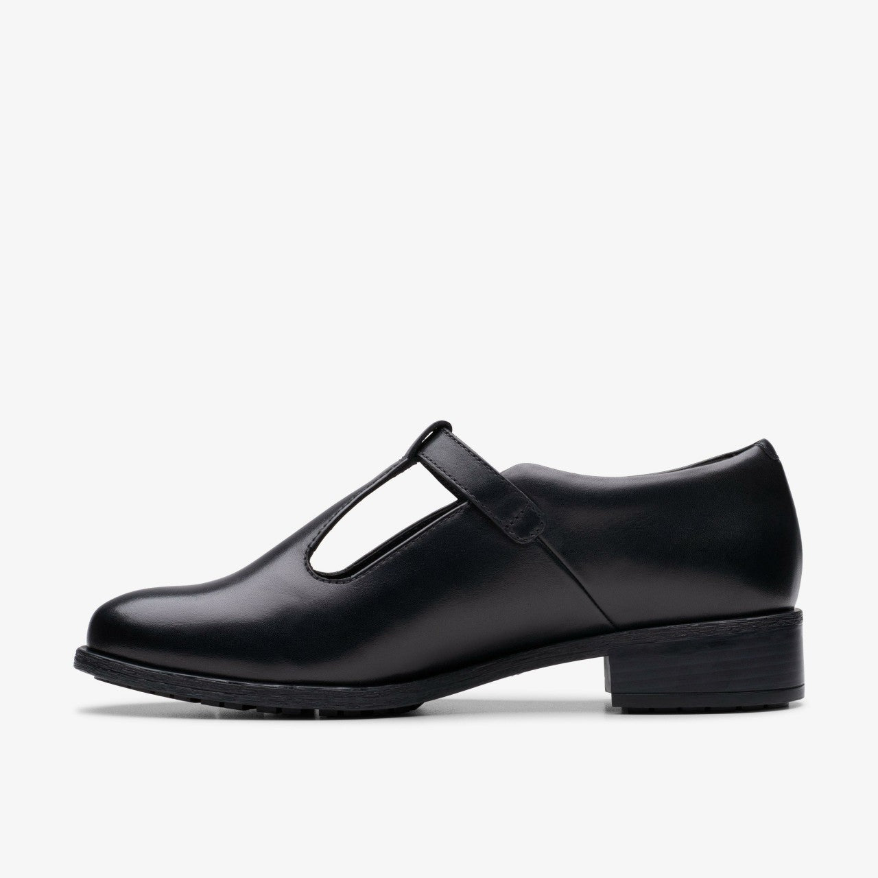 Havisham Bar Black Leather Clarks Women