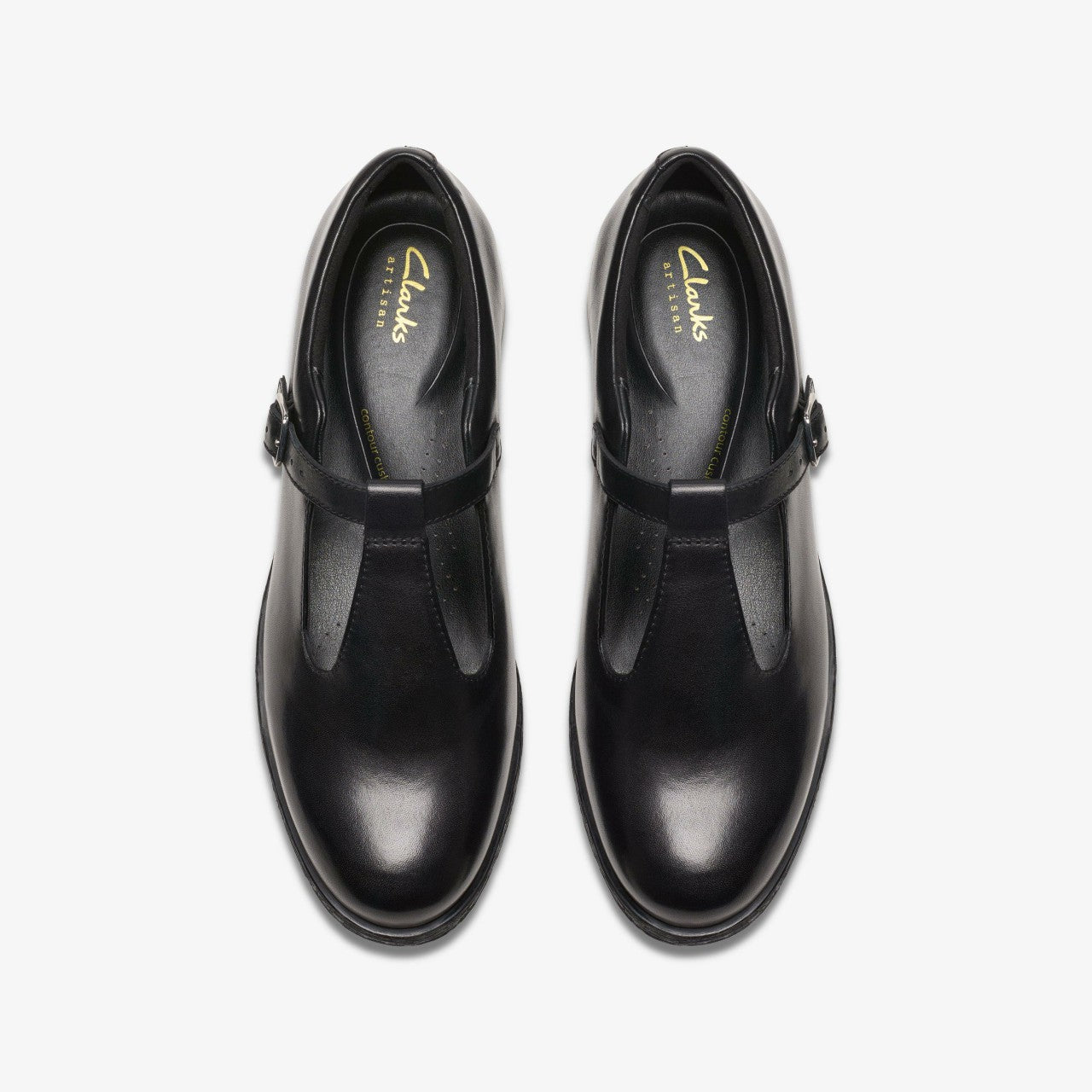 Havisham Bar Black Leather Clarks Women